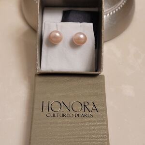 Honora 925 Pink Cultured Pearl Earrings